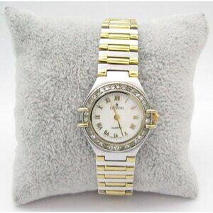 Women Croton Crystals Quartz WR Analog 27mm Dial Causal Round Watch (G438)